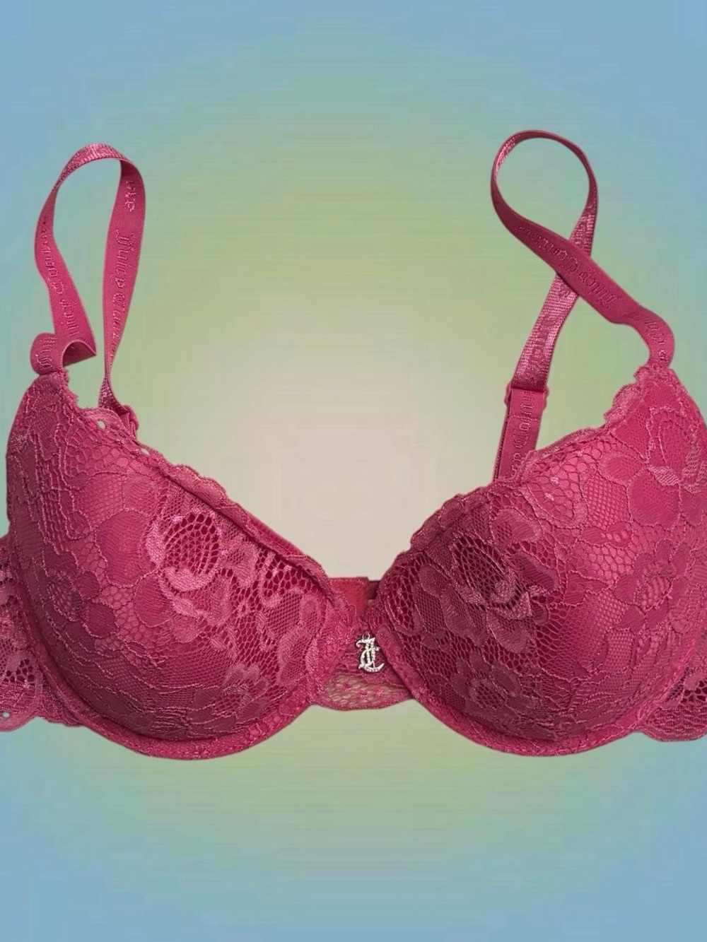 Juicy Couture Lace Underwire Bra - Hot Pink